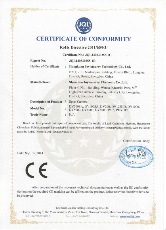 ROHS - Shenzhen Joylemarry Electronic Co., Ltd.