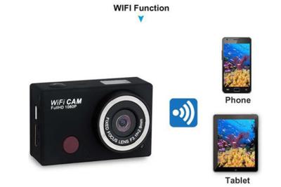 China Mini-Aktions-Videokameras 1080P 5MP WIFI/Sport-tragbare Videokamera mit Fernbedienung zu verkaufen