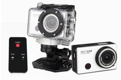 China Black Wifi 1080P Action Camera Remote Control Helmet Action Cameras with Changeable Battery for sale