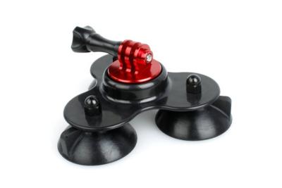 China Tri - Angle Suction Cup Mount CNC Aluminum Alloy Camera Mount with Screw for sale