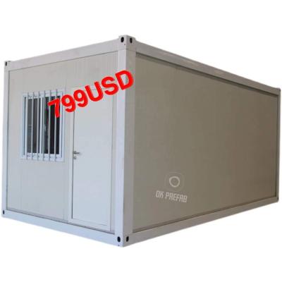 China China Low Cost Modern Flatpack Office 20ft Prefab Container With Kitchen And Bathroom for sale