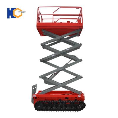 China Easy Operation Safety Convenience Hydraulic Movable Tracked Tracked Scissor Lift Self Propelled Scissor Lift On Tracks for sale