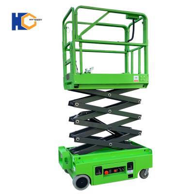 China Mini Hotels 3m Scissor Lift Self Propelled Hydraulic Lifting Platform Universal Wheel CE for sale