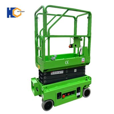 China 3M 4M Mini Electric Scissor Lift Self-propelled hydraulic mini t lift table for hotels mini 100kg for sale