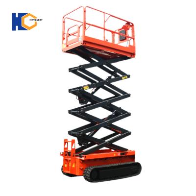 China Easy Operation Safety Convenience 4m 6m 8m 10m 12m Hydraulic Electric Crawler Scissor Lift Price for sale