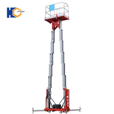 China Aluminum Alloy Hydraulic Vertical Double Mast Convenience Safety Operation Platform High Quality Easy Lift Platform for sale