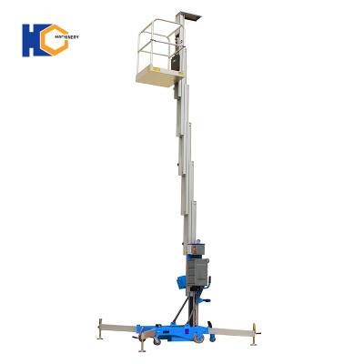 China Indoor Hotels 4m Aluminum Alloy Mast Lift Hydraulic Single Lift Work Platform for sale