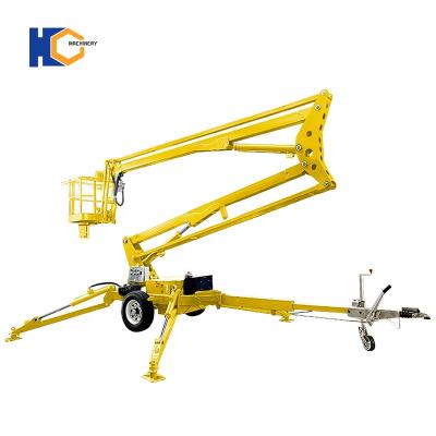 China HC Hotels Window Cleaning Cherry Picker 30m Spider Boom Crane Man Basket High Construction Lift For Sale Auto Drive Hydraulic Scissor Lift for sale