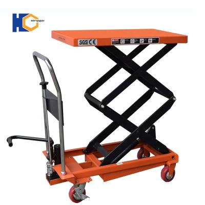 China Keywords Hand Lift Table Hydraulic Lifter With Manual Caster Lift Table With Conveyor Hand Scissor Lift Trolley for sale