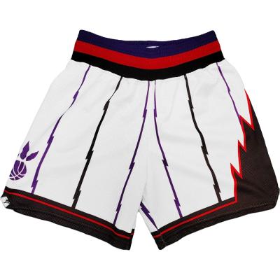 China 2022 Custom Mens Breathable Sublimation Screen Print White Basketball Shorts With Pockets for sale