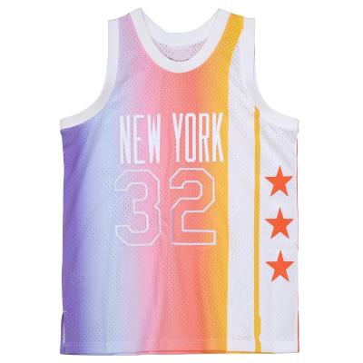 China New York Breathable Custom Design Hardwood Classic Cheap Reversible Basketball Uniform Jersey With Numbers for sale