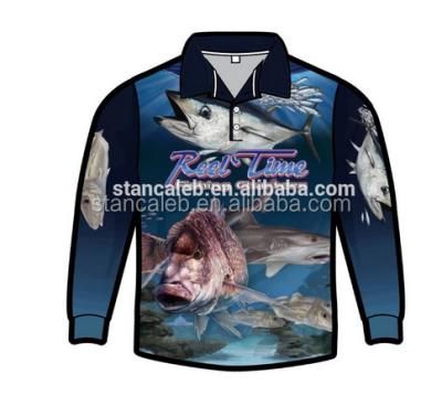 China Wholesale Design Custom Fishing T-shirts /Best Custom Fishing Uniforms Antibacterial/Tournament Fishing Wear for sale