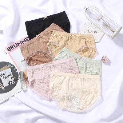 China Sexy Women Panties Lace Underwear Girls Cotton Briefs Briefs Mid Waist Antibacterial Cheap Breathable Briefs for sale