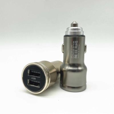 China UniversalÂ   Wholesale Manufacturer Car Charger 5V 4.8A 2 Usb Charger Cigarette Socket Lighter Fast Car Charger Adapter for sale