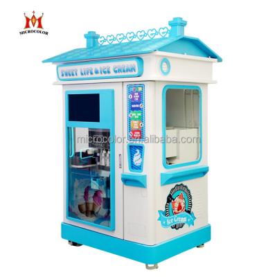 China Snack Factory Commercial Automatic Ice Cream Machine with 21.5 Inch Touch Screen, Coin Operated Self Service Ice Cream Vending Machine for Summer for sale