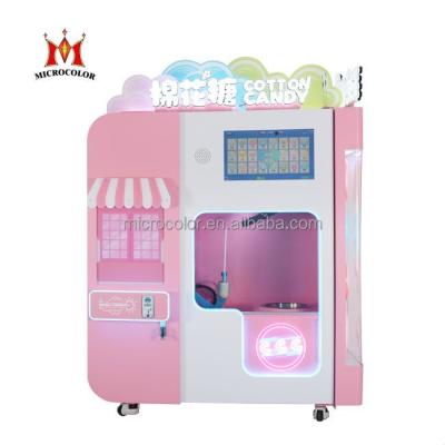 China Commercial Sourcing Premium Automatic Cotton Candy Maker For Kids Commercial Fully Automatic Microcolor Cotton Candy Machine for sale