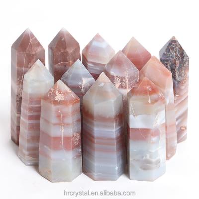 China Wholesale Crystal Tower Crafts High Quality Gemstone Carnelian Sardonyx Agate Tower Healing From Europe for sale