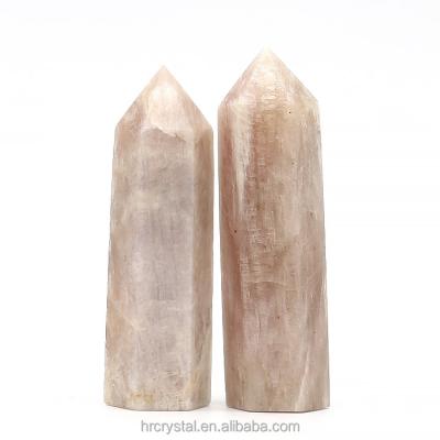 China China Wholesale Feng Shui Crystal Tower Healing White Gemstone Moonstone Tower for Home Decoration for sale