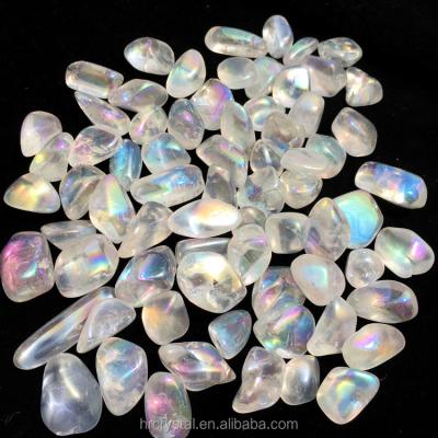 China Spiritual Sale of Crystal Tumbled Stones Polished Angel Aura Clear Quartz Tumbled For Healing from China for sale