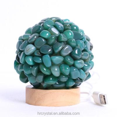 China Wholesale Natural Stones Lamp Europe Crystal Lamp Green Aventurine Tumbled for Decoration for sale