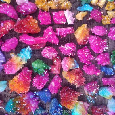 China Europe Wholesale Decoration Aura Clusters Angel Crystal Quartz Aura Quartz Crystal Clusters For for sale