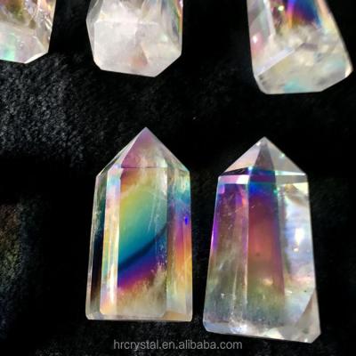 China Europe Quartz Tower High Quality Natural Angel Aura Clear Crystal Point For Clean Healing for sale