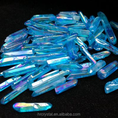 China Europe Healing Rough Stone and Selling Crystal Crafts Raw Blue Angel Aura Clear Quartz Points For for sale