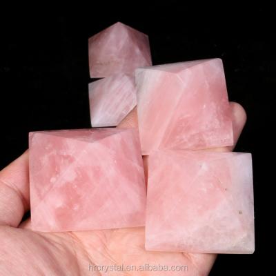 China Europe Healing Crystal Stone Crafts Gemstone Folk Carving Selling Rose Quartz Egyptian Pyramid For for sale