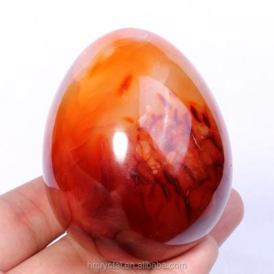 China Popular Selling China Crystal Oval Carvings Polished Carnelian Tumbled Crystal Egg For Souvenir Wholesale for sale