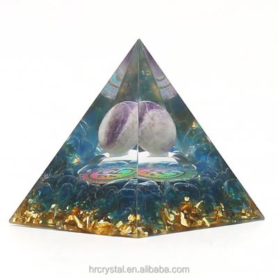 China High Quality China Crystal Pyramid Healing Orgone Pyramid Seven Chakra Pyramid For Healing for sale