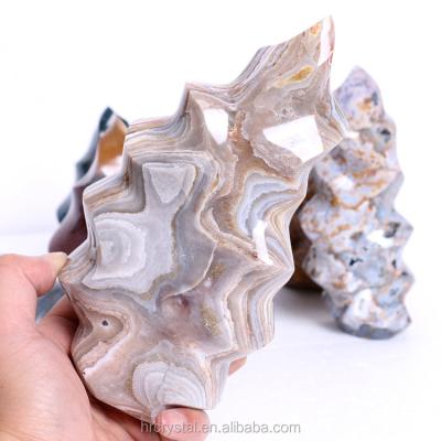 China Wholesale China Crystal Ocean Jasper Flame Torch Natural For Decoration for sale