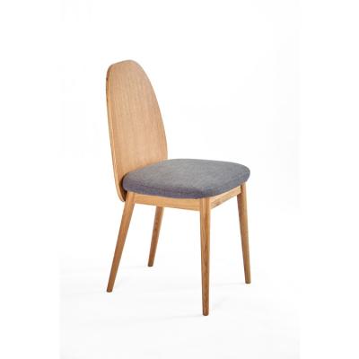 China Oak+plywood+oak veneer+upholstery leaf seat furniture solid nordic shape design modern restaurant dining chairs for sale