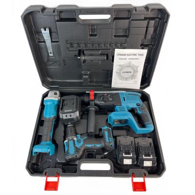 China Industry Convenient Wholesale Professional Use Tool Kit Cordless Tool Kit 3 in 1 Li-ion Battery for sale