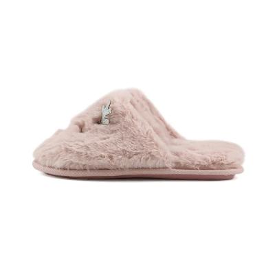 China Light Weight Custom Fashion Fur Slides Hotel Fluffy House Indoor Home Women's Winter Furry Slippers Plush Slipper for sale