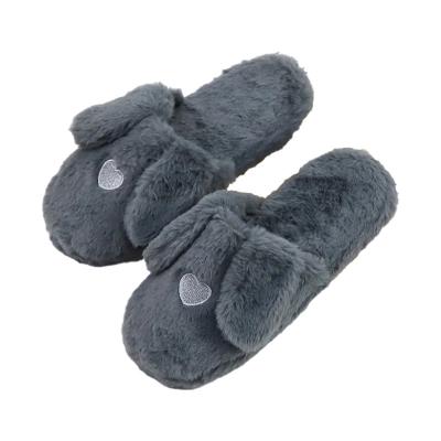 China Fashion Trend Fashion Home Slippers For Women And Men Lovers Indoor Flat Slippers Shoes Winter Furry Warm Bedroom Shoes for sale