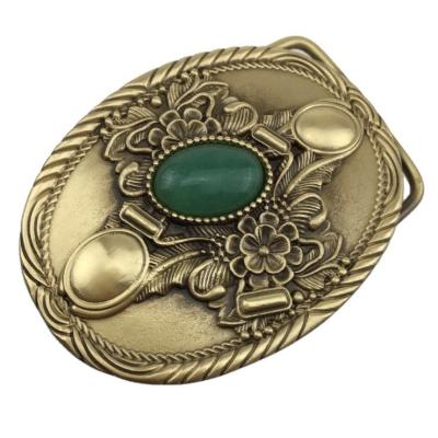 China Duable 40mm Belt Buckle Solid Brass Western Copper Belt Buckle For Belt for sale