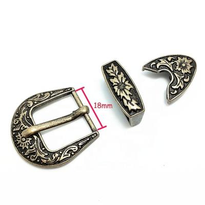 China Durable Custom Metal Belt Buckle Manufacturer 3 Piece Buckle Sets for sale