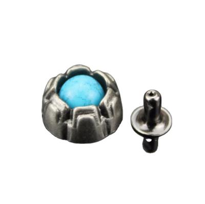 China Wholesale OEM Rivet Stud Metal Button Rhinestone Rivet Studs For Leather for sale