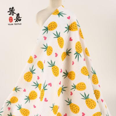 China Double gauze cotton fabric anti-static fabric printed baby cotton muslin fabric for sale