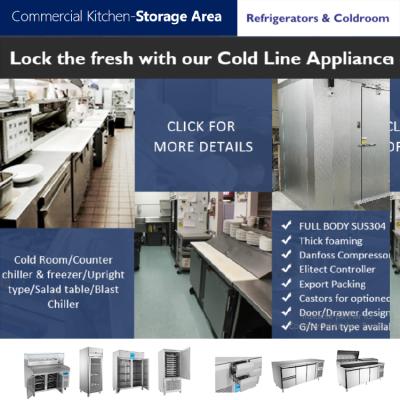 China ETL/CE Professional Commercial Kitchen Design Refrigerator Coldroom Storage Refrigeration Equipment For Restaurants / for sale