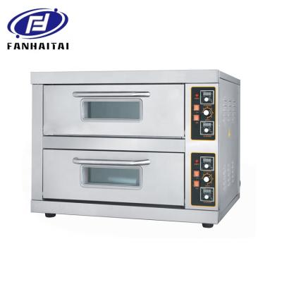 China FHT-China Wholesale Price Commercial Bakery Supply Commercial Equipment Baking 2 Deck 2 Tray Electric Bakery Oven for sale