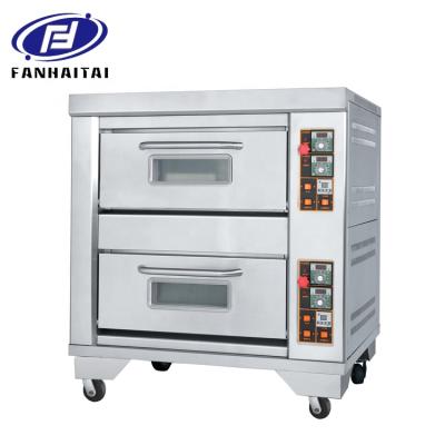 China Wholesale Price Commercial Bakery Catering Equipment Baking 2 Deck 2 Tray Gas Luxury Bakery Oven for sale