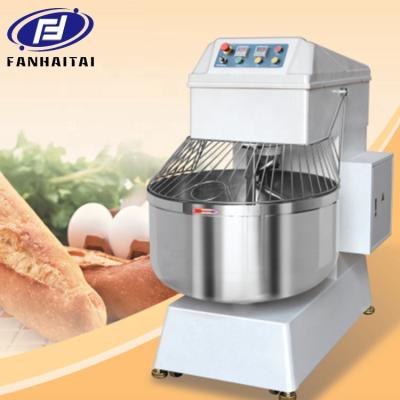 China Snack Factory FHT-CHINA Factory Double Speed ​​100L Commercial Bread Dough Spiral Mixer For Wholesale With CE Certificate for sale