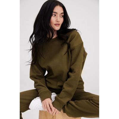 China LW PSWH-11 Sustainable Newcomer Long Sleeve French Terry Over Size Hoodie O-Neck Plus Size Women's Pullover for sale