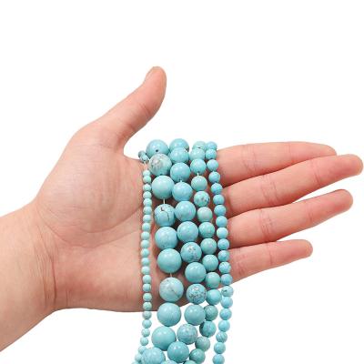 China Wholesale Stone Low Price Dalmatian Style Natural Turquoise Stone Beads for sale