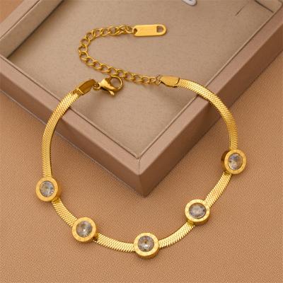 China Designer Brand Stainless Steel CLASSIC Luxury Gold Plated Bangle Bracelet For Women for sale