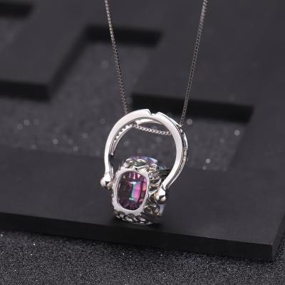 China Romantic Crystals Necklace Silver Chain Jewelry Natural Stone Pendants Necklaces For Women for sale