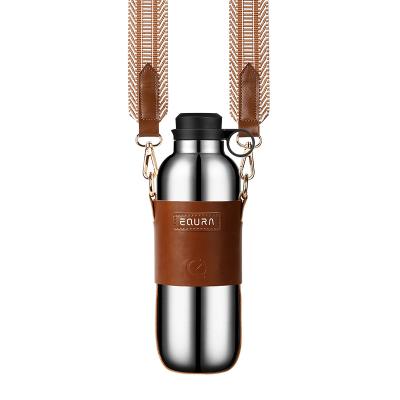 China 650ml Large Capacity 316 Stainless Steel Flask Tumbler Outdoor Sports Water Bottle PORTABLE Insulated Vacuum Bottle With Strap for sale