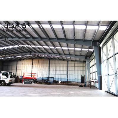 China Welding Commercial Metal Storage Buildings Steel Sheds With Solid H Shape Steel Beam Main Frame for sale