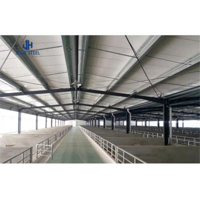 China Highly Flexible Light Steel Structure Cattle Tent For Livestock Shelter Length 60-200m for sale